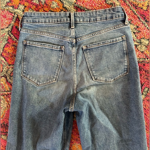 Old Navy | Women’s Medium Blue Denim Wide Leg Extra High Rise Jeans, size 10 - Picture 4 of 16